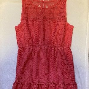 BB Dakota Coral Lacey Dress